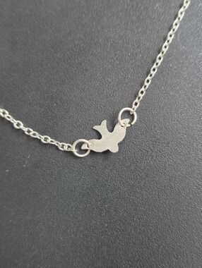 Elegant Silver Bird Pendant Necklace